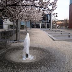 Fontána v průchodu Městských divadel v Brně