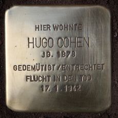 Stolperstein dedicated to Hugo Cohen