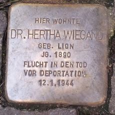 Stolperstein dedicated to Hertha Wiegand