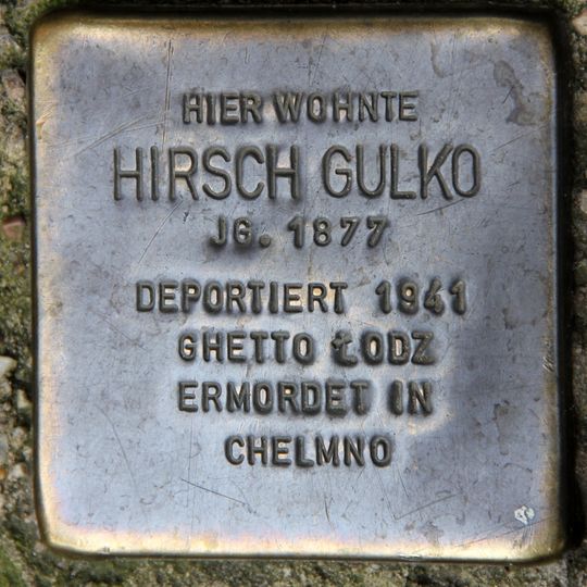 Stolperstein en memoria de Hirsch Gulko