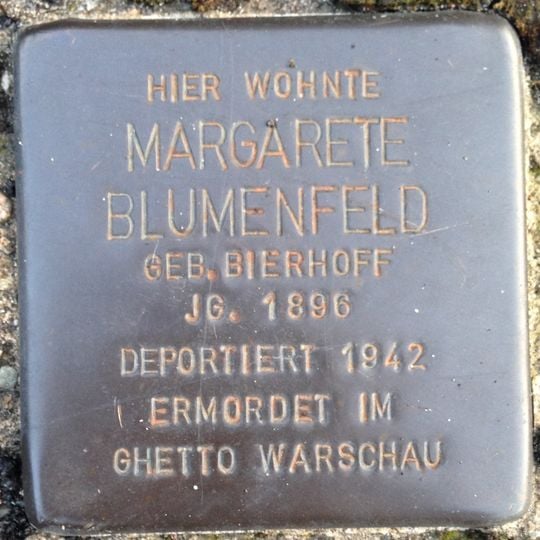 Stolperstein für Margarete Blumenfeld