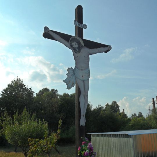 Dřevěný kříž v Petrově nad Desnou v Terezíně