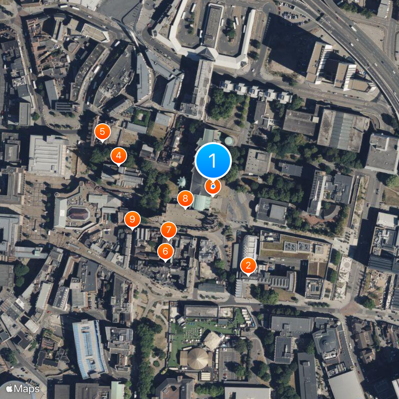 Katedra w Coventry Mapa