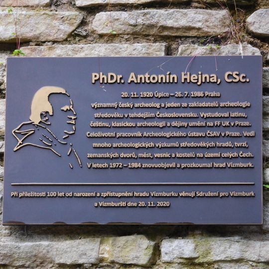 Plaque to Antonín Hejna