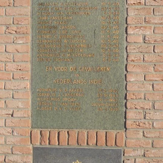 Gedenksteen in het gemeentehuis