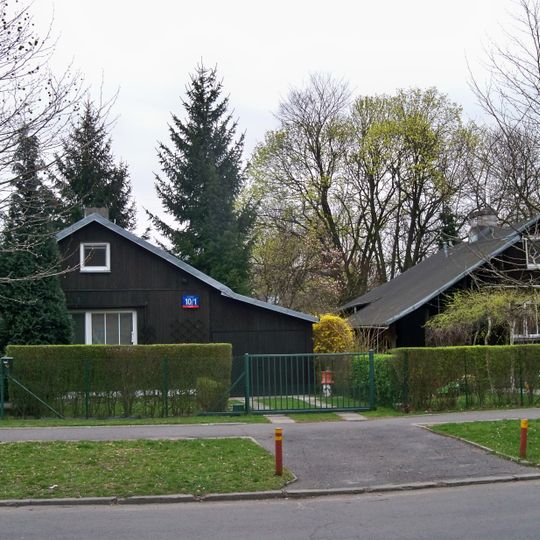 Wooden houses in Jazdów