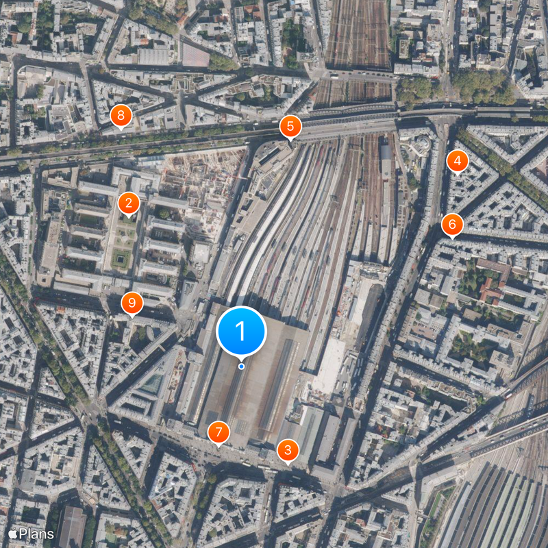 Gare de Paris-Nord Map