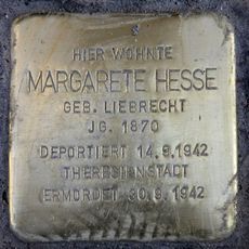 Stolperstein dedicated to Margarete Hesse