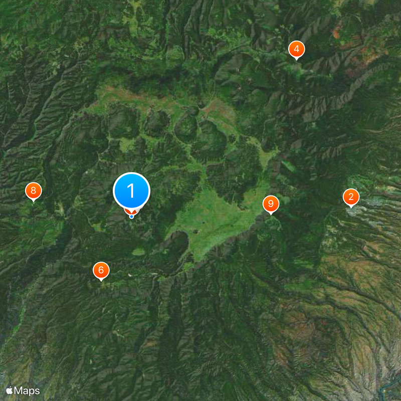 Caldeira des vallées Carte