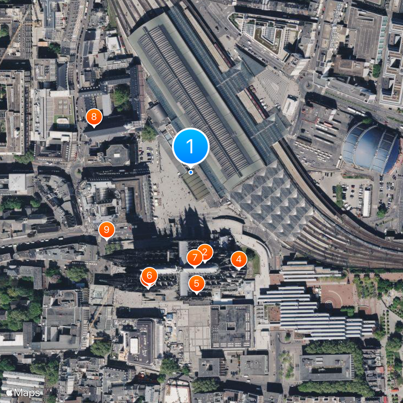 Cologne Central Station Mapa