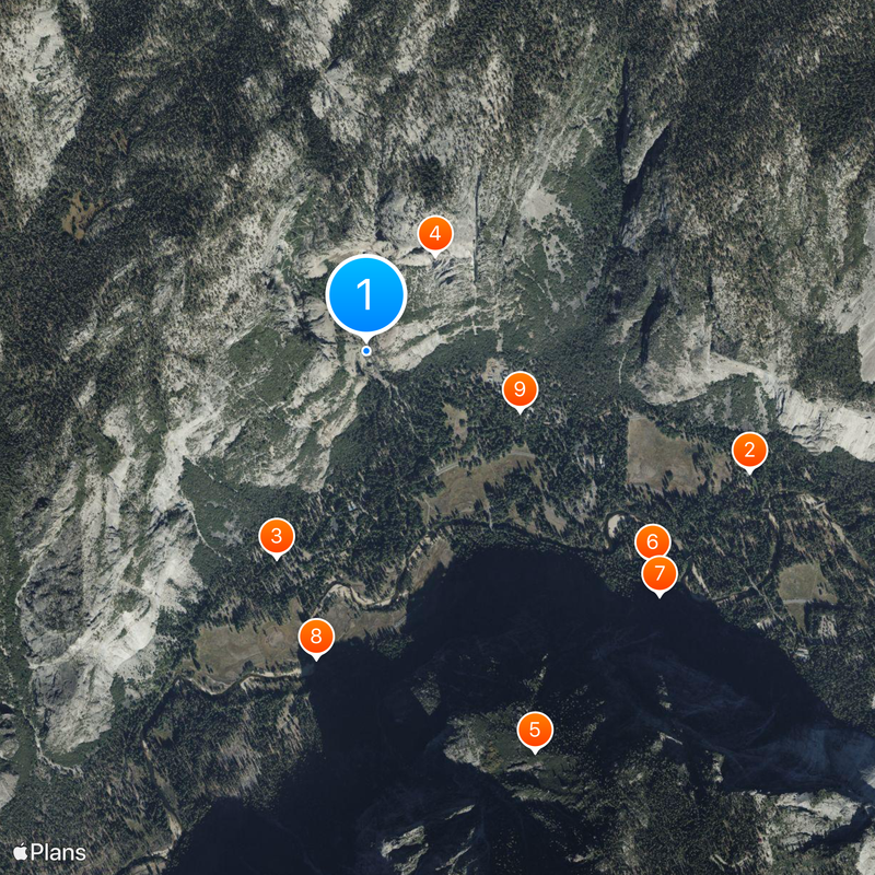 Yosemite Falls Map
