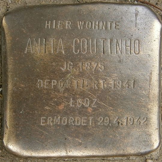 Stolperstein dedicated to Anita Coutinho