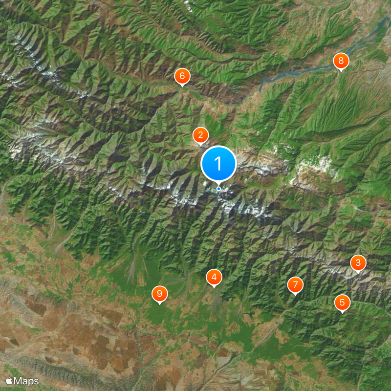 Bazardüzü Dağı Mappa