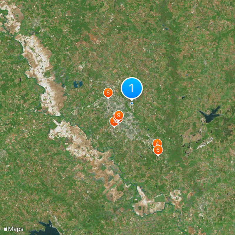 Contea di Brazos Mappa