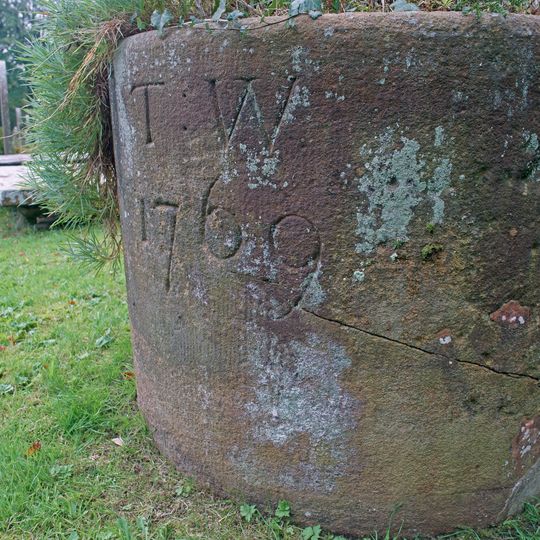 Old Font Outside East Wall Of Church Of St Leonard The Less
