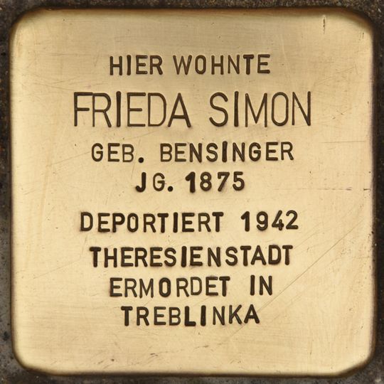 Stolperstein en memoria de Frieda Simon geb. Bensinger
