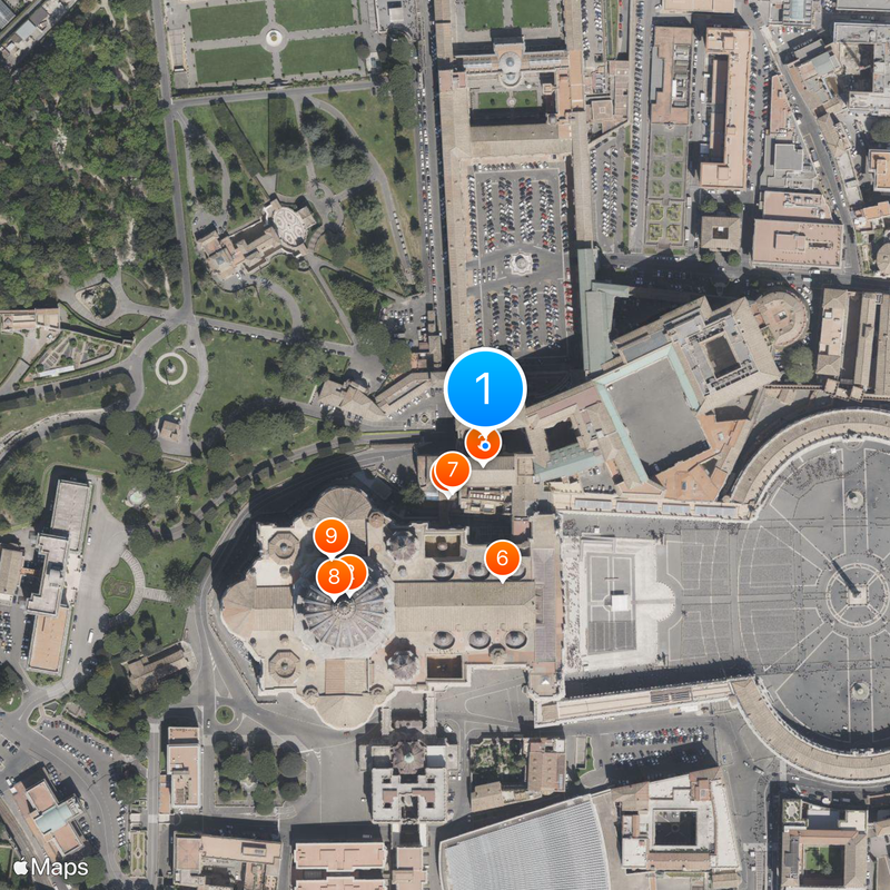 Restauración de los frescos de la Capilla Sixtina Mapa