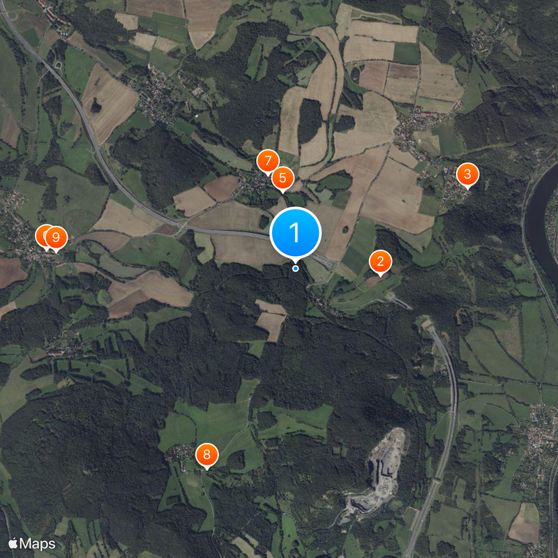 České Středohoří Map