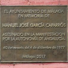 Placa a Manuel José García Caparrós