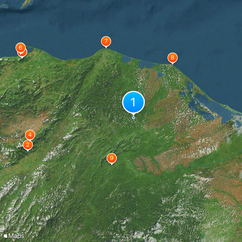 Río Plátano Biosphere Reserve Map