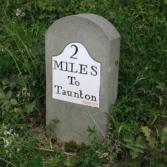 Milestone, Staplegrove, S of entrance to King's Hall School, Kingston Road