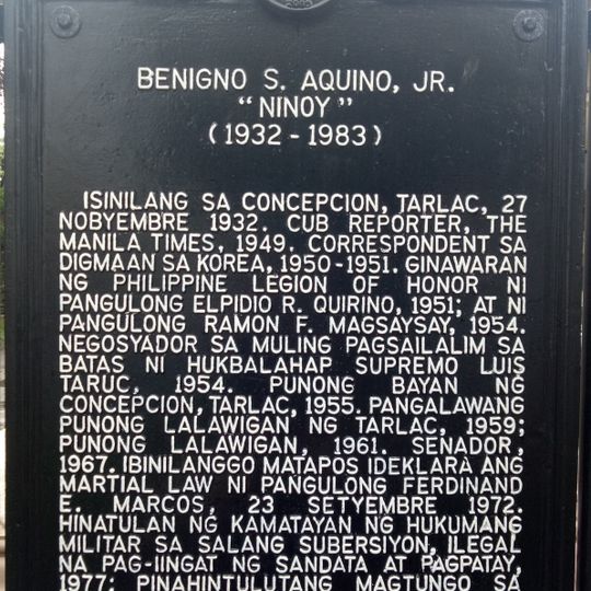 Benigno S. Aquino, Jr. historical marker