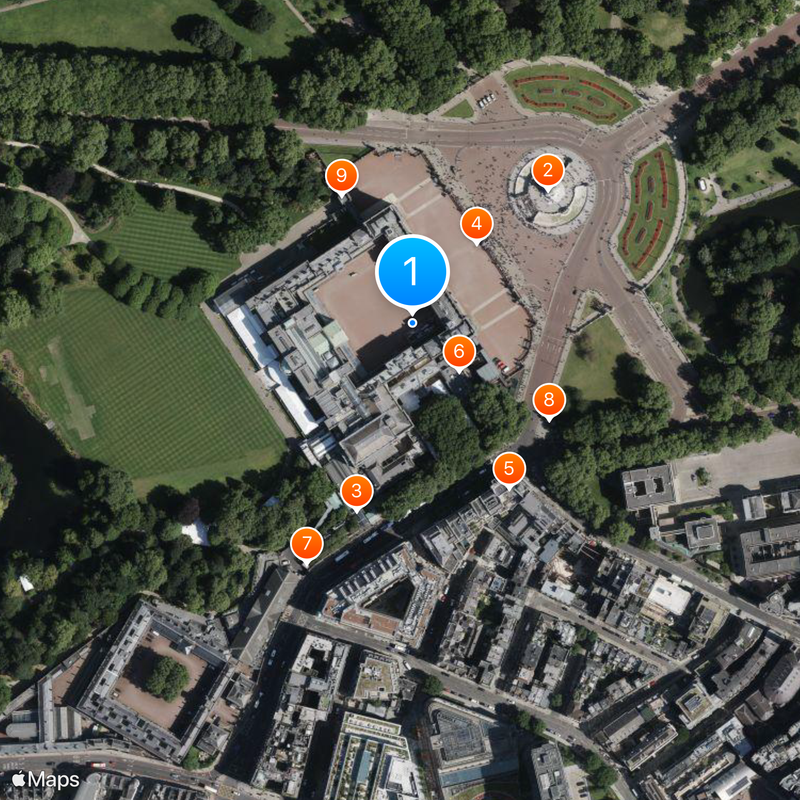 Palácio de Buckingham Mapa
