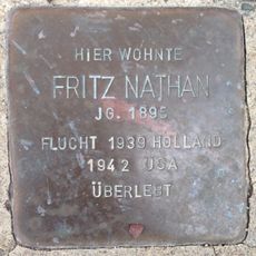 Stolperstein dedicated to Fritz Nathan