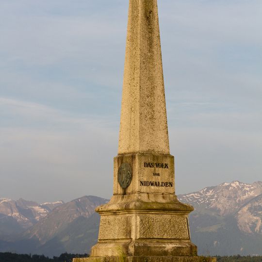 Monument to the uprising against the French and crosses for the plague