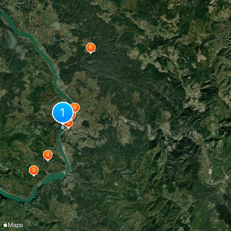 Mehmed Paša Sokolović Bridge Map