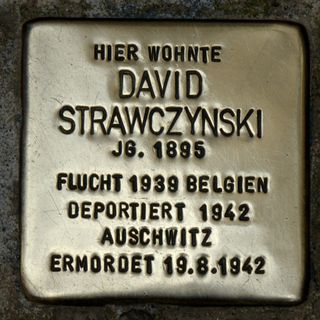 Stolperstein dedicated to David Strawczynski