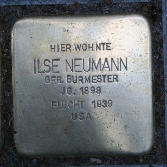 Stolperstein dedicated to Ilse Neumann