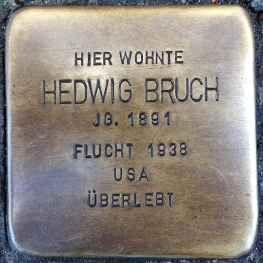 Stolperstein en memoria de Hedwig Bruch
