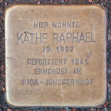 Stolperstein dedicated to Käthe Raphael