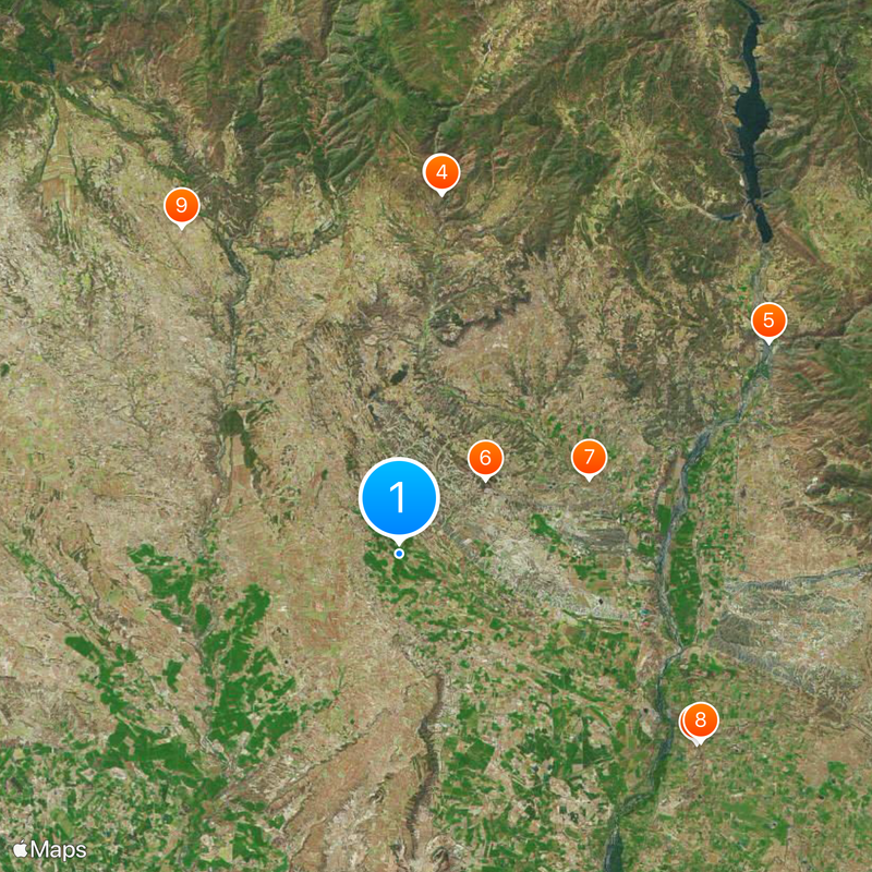 42nd parallel north Map