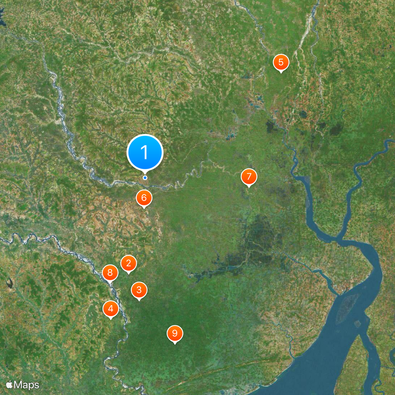 Distretto di Midnapore Ovest Mappa
