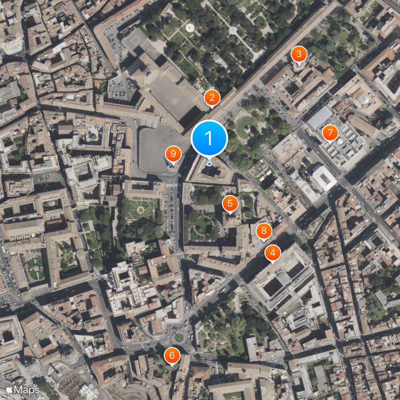 Palazzo della Consulta Mappa