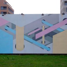Mural in front of Pragovka Gallery