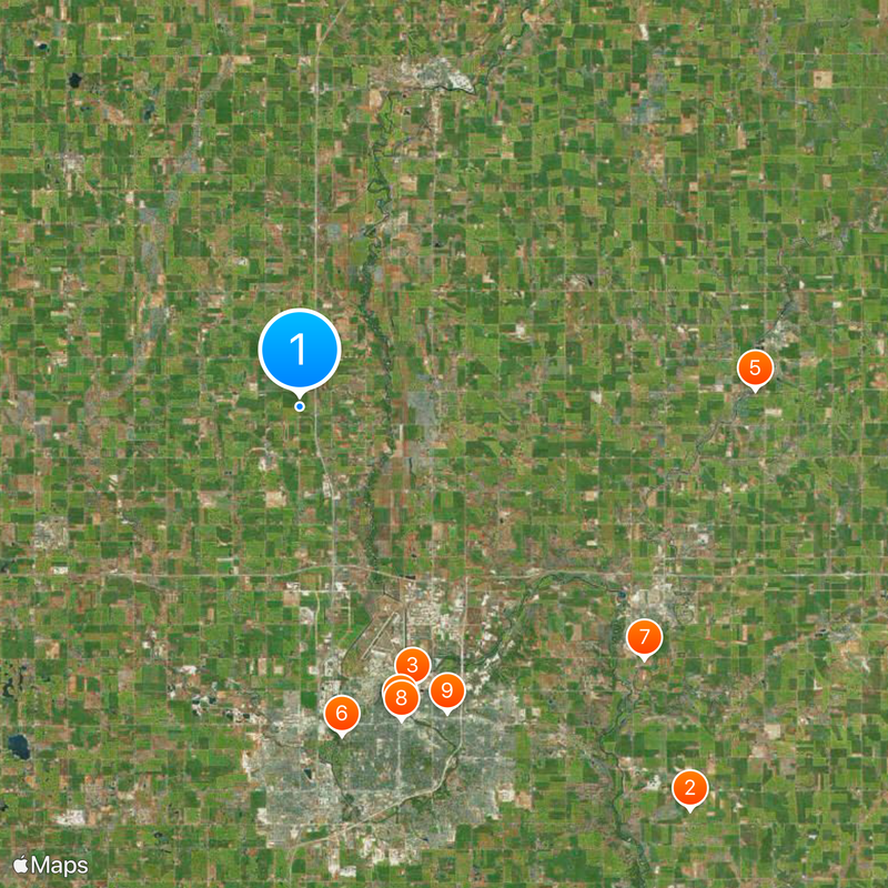 Comté de Minnehaha Carte