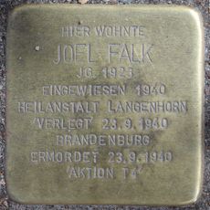 Stolperstein en memoria de Joel Falk