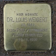 Stolperstein dedicated to Louis Weigert