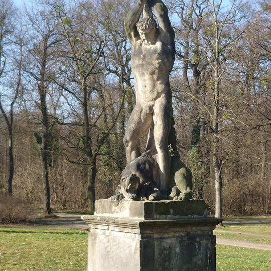 Herkules mit dem Höllenhund Cerberus