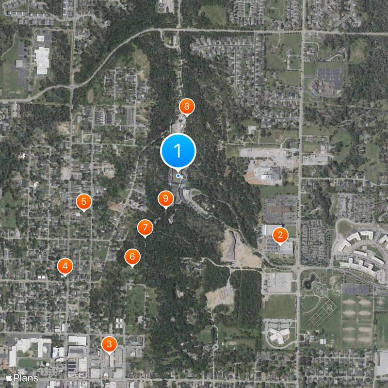 Crystal Bridges Museum of American Art Mapa