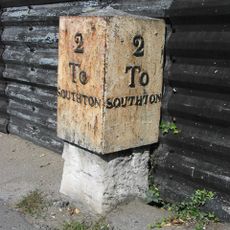 Milestone, Bitterne; opp. 292 Bitterne Road West. 50m W junction with Juniper Road