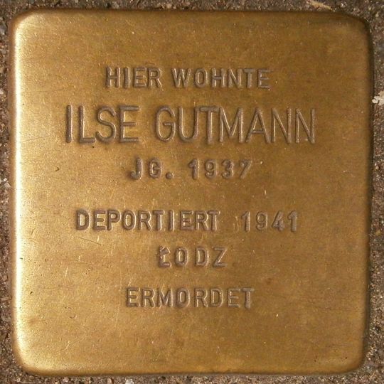 Stolperstein dedicated to Ilse Gutmann