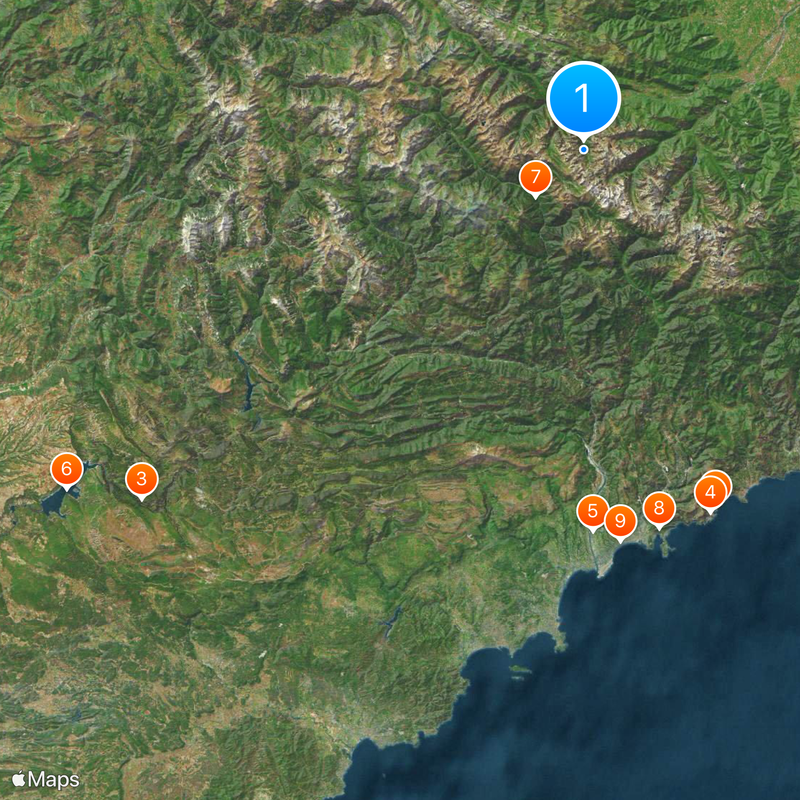 Maritime Alps Map