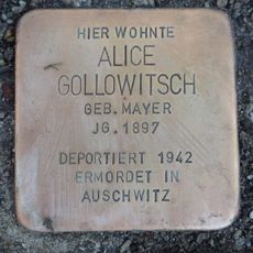 Stolperstein dedicated to Alice Gollowitsch