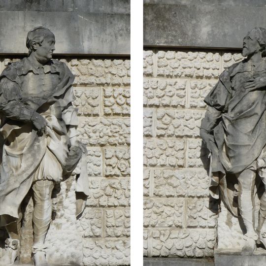 Two Statues Flanking Chiswick House