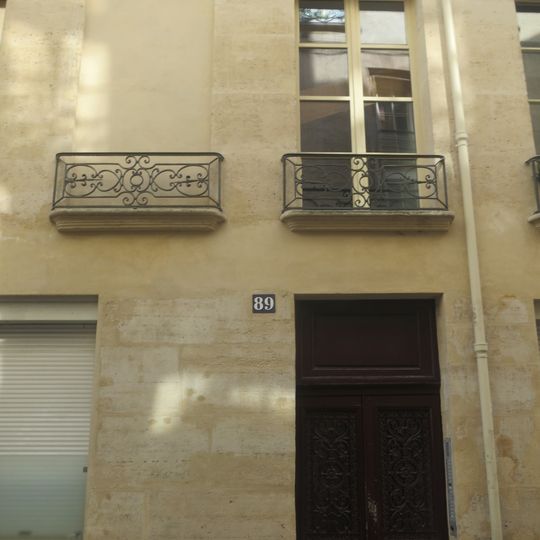 Immeuble, 89 rue de la Verrerie