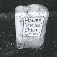 Milestone, Gosden Green, E of public footpath, W of "Weston House"